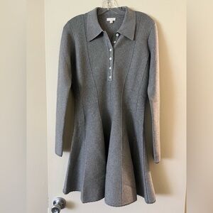 Fleur du Mal Gray Knit Polo Dress